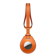 WiWU AirTag Leather Bag Charm - Orange 真皮手‍提包吊飾 保護套配掛繩 #BC-OR [香港行貨]