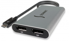 SONNET Thunderbolt 3 to Dual DisplayPort Adapter 轉接器 4K 60Hz (Mac , Windows 適用) #TB3-DDP4K [香港行貨]