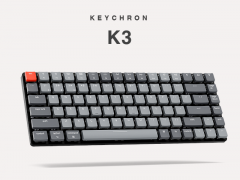 Keychron K3 Ultra-slim Low Profile RGB Gateron Mechanical Wireless Keyboard - Blue 矮軸無線機械鍵盤 - 青軸 #X002OXHUVT [香港行貨]