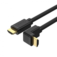 Unitek Y-C1001 4K 60Hz HDMI Right Angle 90° Cable 2M L頭 傳輸線 #Y-C1001 [香港行貨]