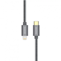 Odoyo Metallic Lightning to Type-C Fast Charge & Sync USB Cable 快充傳輸線 1.2m - Silver #PS260SL [香港行貨]