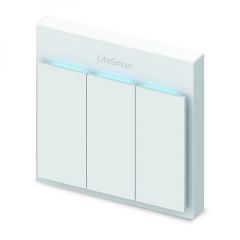 LifeSmart Blend Smart Switch - 3 Button 流光開關 3位智能燈掣 - WH #LS057 [香港行貨]
