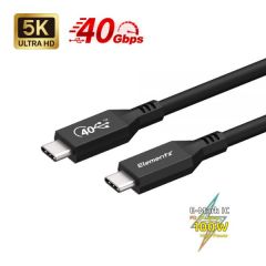 Elementz USB4.0 (40Gbps) Cable 1M 充電傳輸線 - BK #UTB-4 [香港行貨]