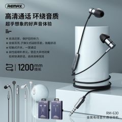 REMAX RM-630 Inearphone with Mic - BK 金屬有線音樂通話耳機 #RM-630BK [香港行貨]